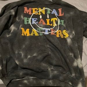 NWT Desert Dreamer LA Mental Health Matters Tie Dye Smiley Face Sweatshirt